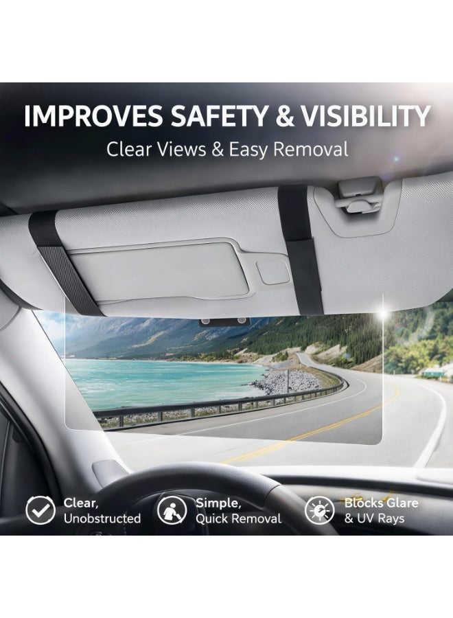 COOLHAWK Car Sun Visor - Extender Sun Blocker, Polarized Sun Visor for Car with Multi-Functional Storage Pocket, Anti Glare Sun Visor Extension Blocker, Suitable for Daytime and Nighttime Driving - Image 5