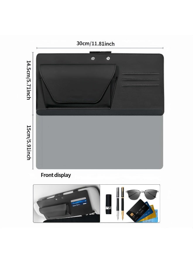 COOLHAWK Car Sun Visor - Extender Sun Blocker, Polarized Sun Visor for Car with Multi-Functional Storage Pocket, Anti Glare Sun Visor Extension Blocker, Suitable for Daytime and Nighttime Driving - Image 4