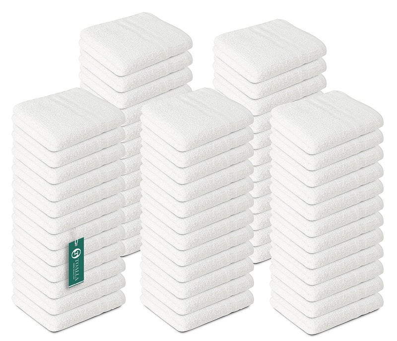 TOALLA 100 Cotton Washcloths 60 Pack400 GSMSoft Face Body WashclothsHighly Absorbent12 x 12 InchesWhite