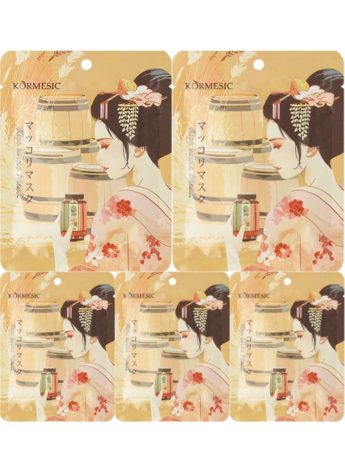 Rice Wine Facial Mask JP 25ml-5 packs  - Brightening & Smoothing