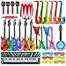 Max Fun Inflatable Rock Star Toy Set 30 PCS 80s 90s Party Decorations Inflatable Party Props Musical Instrument Blow up Guitar Inflate Rock Band for Carnival Party Favors Rock and Roll Party Supplies - Image 3