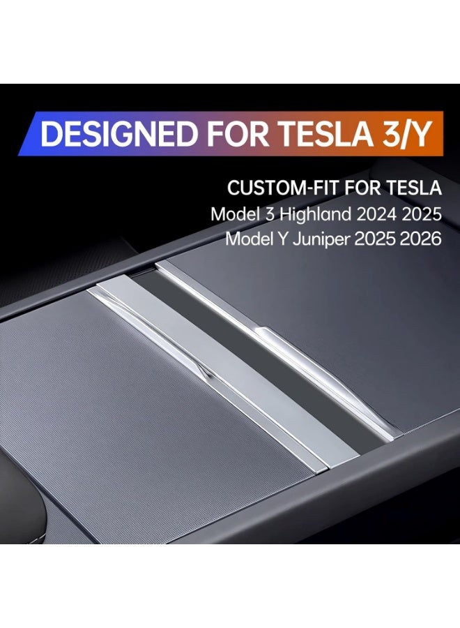 موزع USB لسيارة تسلا موديل Y Juniper 2025 2026 موديل 3 هايلاند 2024 2025 مع غطاء انزلاقي، كابلات قابلة للسحب ثنائية Type-C بقدرة 30 واط أو 65 واط، شاحن سريع متعدد المنافذ متوافق مع محطة تثبيت لوحة التحكم المركزية - Image 2