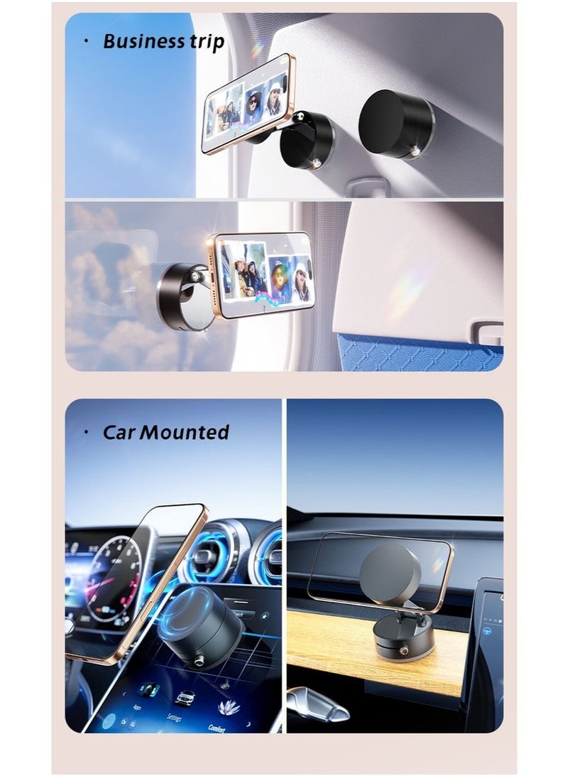 Arabest Vacuum Magnetic Phone Holder, Suction Cup Phone Mount, Foldable Strong Magnetic Cell Phone Holder for Car/Gym/Mirror/Smooth Surface, Compatible with Magsafe iPhone  - Image 2