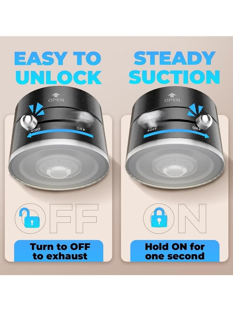 Arabest Vacuum Magnetic Phone Holder  Car Mobile Holders, Suction Cup Phone Mount, Foldable Strong Magnetic Cell Phone Holder for Car/Gym/Mirror/Smooth Surface, Compatible with Magsafe iPhone - Image 2