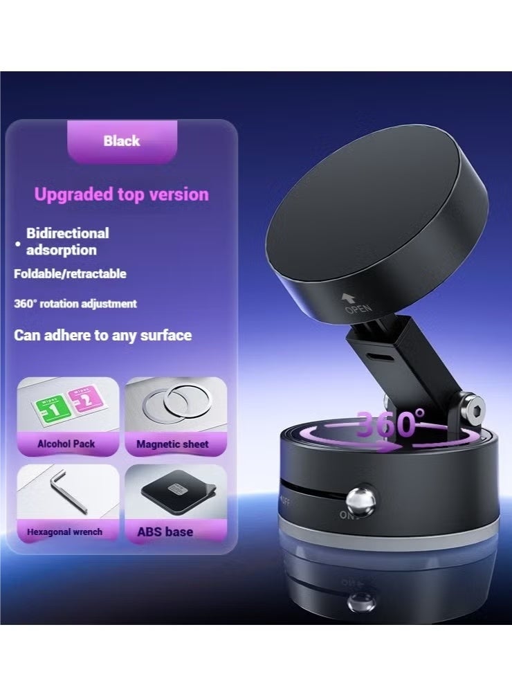 Arabest Vacuum Magnetic Phone Holder  Car Mobile Holders, Suction Cup Phone Mount, Foldable Strong Magnetic Cell Phone Holder for Car/Gym/Mirror/Smooth Surface, Compatible with Magsafe iPhone - Image 5