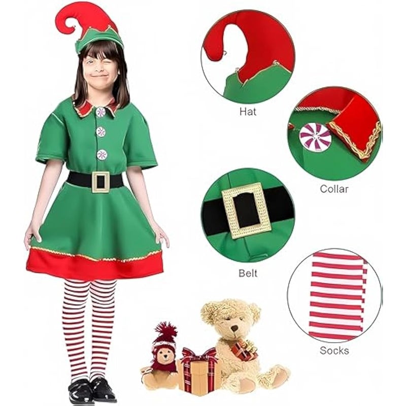 Loquat Elf Costume Set -  Sweater and Elf Hat Xmas Elf Outfit for  Party for Kids and Adults - Image 5