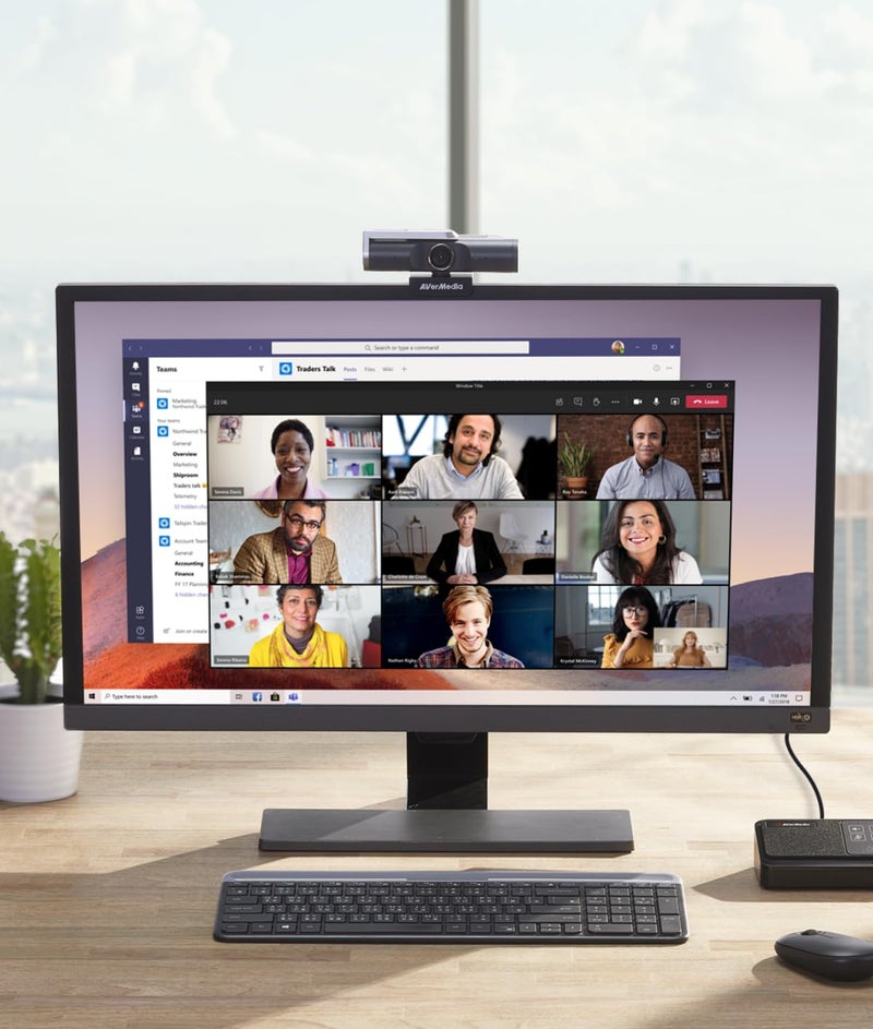 AVerMedia PW515 4K Ultra HD Business Webcam with Microphone for PC/Desktop/Laptop/Mac, with AI Auto Framing for Streaming, Meeting, Video Calls, Sony Sensor, Works with Teams, Zoom, Google Meet, OBS - Image 2