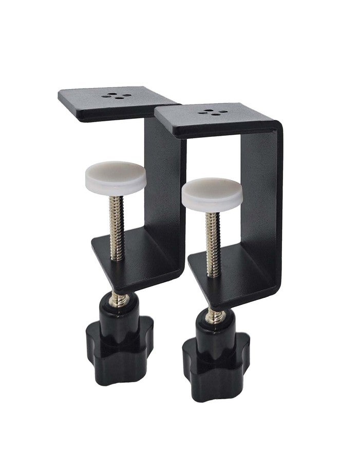 مشابك Jhanw C-Clamp شديدة التحمل، عبوة من قطعتين، مشابك معدنية للألواح، مشابك نجارة، مشبك قابل للتعديل على رف المكتب لتمديد المكتب - Image 1