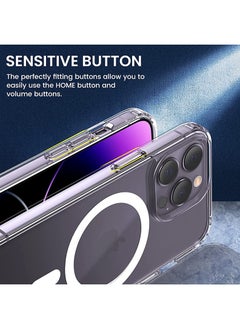 Case Up Premium Clear MagSafe Case For iPhone 14 Pro Max [Compatible with MagSafe] Anti-Yellowing Slim Transparent Phone Case Protective Magnetic Cover for iPhone 14 Pro Max 6.7 Inch 2022  - Image 4