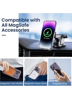 Case Up Premium Clear MagSafe Case For iPhone 14 Pro Max [Compatible with MagSafe] Anti-Yellowing Slim Transparent Phone Case Protective Magnetic Cover for iPhone 14 Pro Max 6.7 Inch 2022  - Image 2