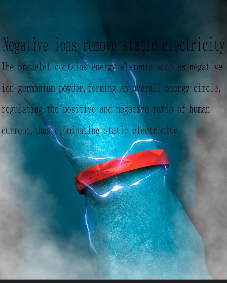 FUTIMELY RedUp Far Infrared Negative Ions Wristband Negative Ion Anti-Static Adjustable Silicone Sport Bracelets Anti-static Bracelet Waterproof Silicone Sports Bracelet for Women Men - Image 4
