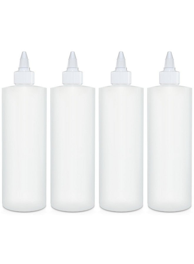BRIGHTFROM BRIGHTFROM Condiment Squeeze Bottles, 16 OZ Empty Squirt Bottle with Twist Top Cap, Leak Proof - Great for Ketchup, Mustard, Syrup, Sauces, Dressing, Oil, Arts and Crafts, BPA FREE Plastic - 4 PACK - Image 1