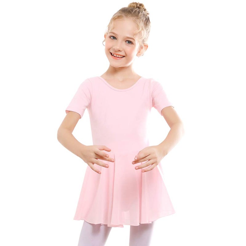 Stelle Ballet Leotards for Girls Dance Leotard with Skirt Toddler Dance Outfits Criss-Cross Back (Pink,4T) - Image 3