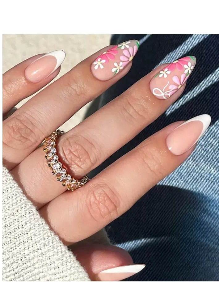 سنسيب نوع الأظافر: أظافر فرنسية ملصقة - حزمة جل ناعم، أظافر فرنسية مزيفة قصيرة، أظافر صالونية الجودة، أظافر ملصقة بسلاسة، أظافر ملصقة بالغراء للنساء، فن الأظافر، تزيين الأظافر. - Image 2