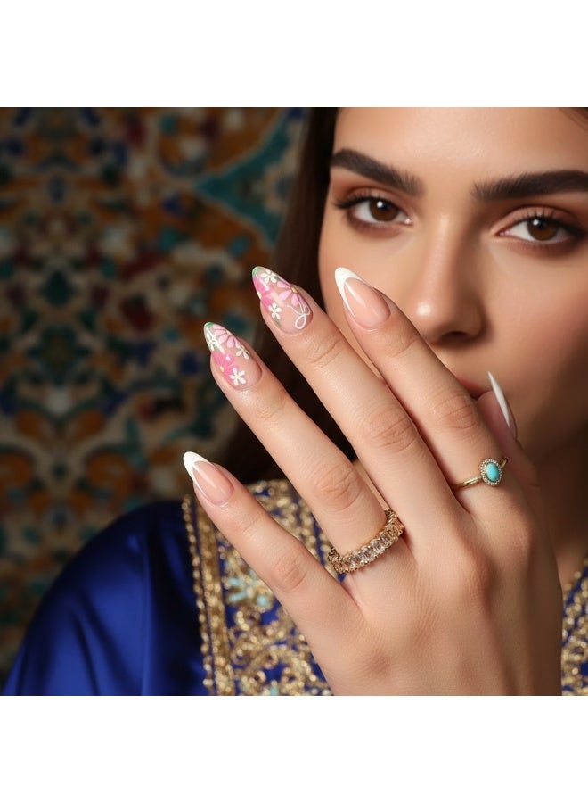 سنسيب نوع الأظافر: أظافر فرنسية ملصقة - حزمة جل ناعم، أظافر فرنسية مزيفة قصيرة، أظافر صالونية الجودة، أظافر ملصقة بسلاسة، أظافر ملصقة بالغراء للنساء، فن الأظافر، تزيين الأظافر. - Image 3