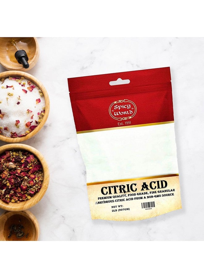 Spicy World Citric Acid 2 LB Bag - 100% Pure, Food Grade & Non-GMO - Citric Acid Powder for Cleaning, Bath Bombs, Preserving - Fine Granular by Spicy World - Image 4