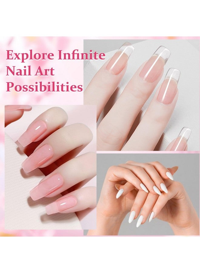 DOUBORQ Acrylic Nail Kit With Liquid Monomer,6Colors Acrylic Powder,Uv Lamp Acrylic For Beginners With Everything Nail Supplies (White) - Image 4