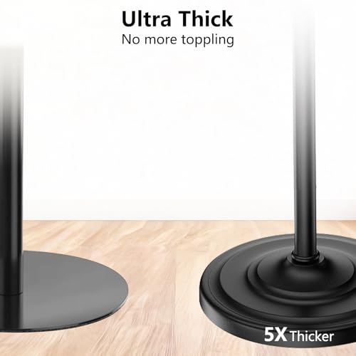 UNCONSIL Black Bath Hand Towel Holder Stand,Stainless Steel 16 Inch Free Standing Towel Rack,Heavy Weight Towel Bar for Bathroom Vanity Countertop &Kitchen - Image 3