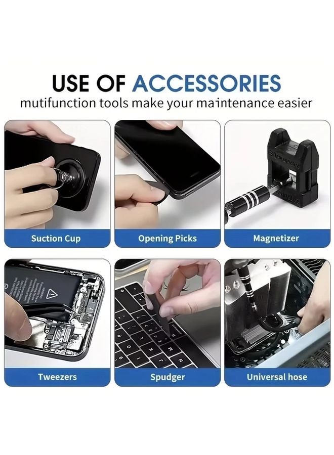 Orange 115 In 1 Precision Screwdriver Set Electronics Repair Tool Kit Magnetic Bit - Image 5