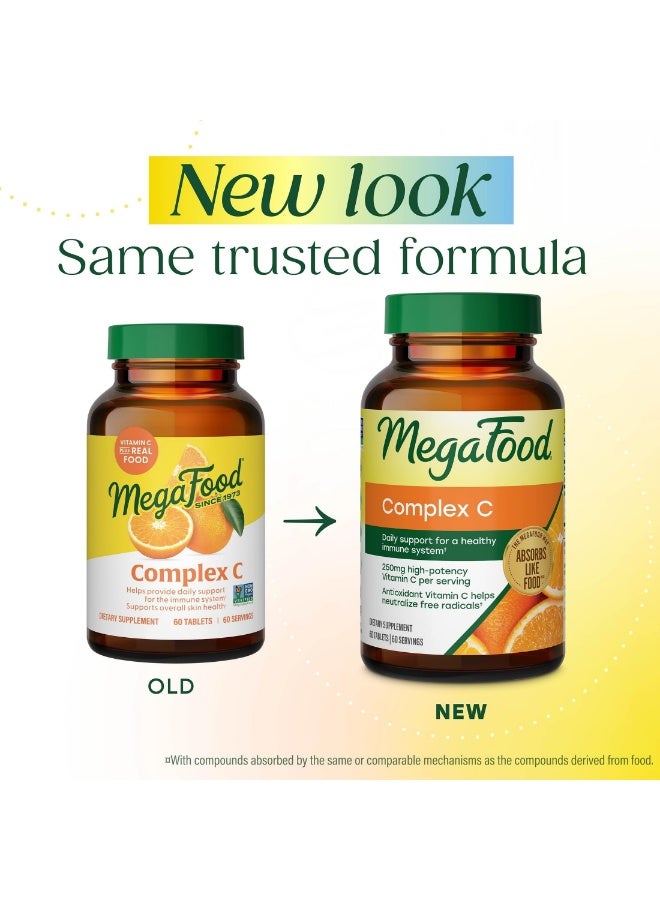 MegaFood يساعد مركب C في دعم الجهاز المناعي - مكمل غذائي - 180 قرصًا / 180 وجبة - Image 2