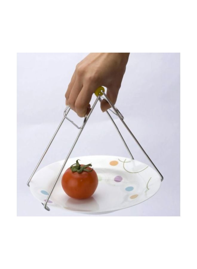 Rimobul Asian Kitchen Stainless Steel Folding Hot Dish Plate Clip Plate Retriever Tongs - Image 2
