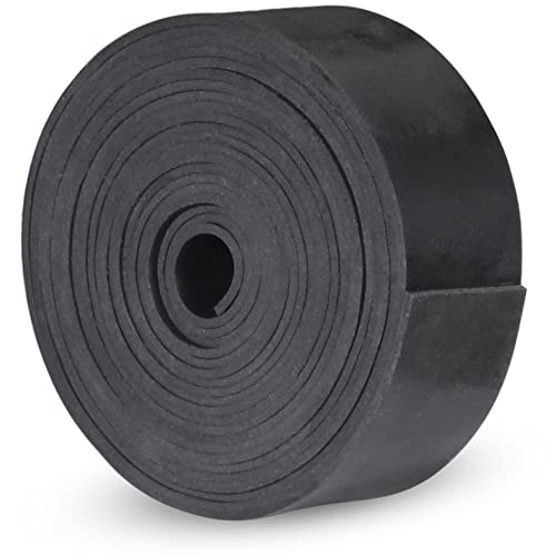 NABOWAN Solid Rubber Sheets,Strips,Rolls 1/16" (.062") Thick x 1" Wide x 120" Long, Thin Neoprene Rubber, Perfect for DIY Gasket Material, Sealing, Liner, Shield, Padding, Mat - Image 1