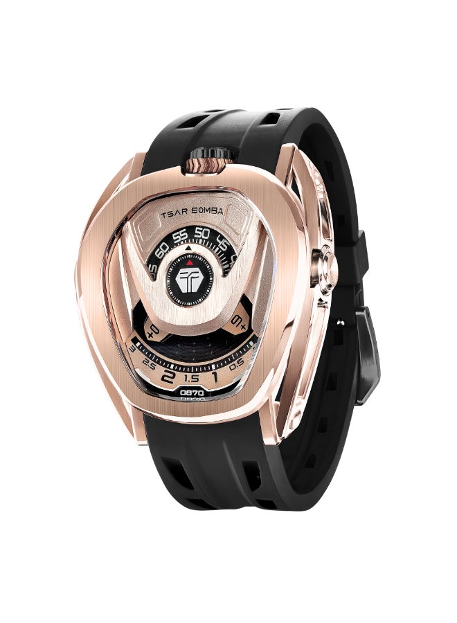 TSAR BOMBA Men's Rubber Automatic Watch TB8213ASET-07 - 44x52 mm - Image 2