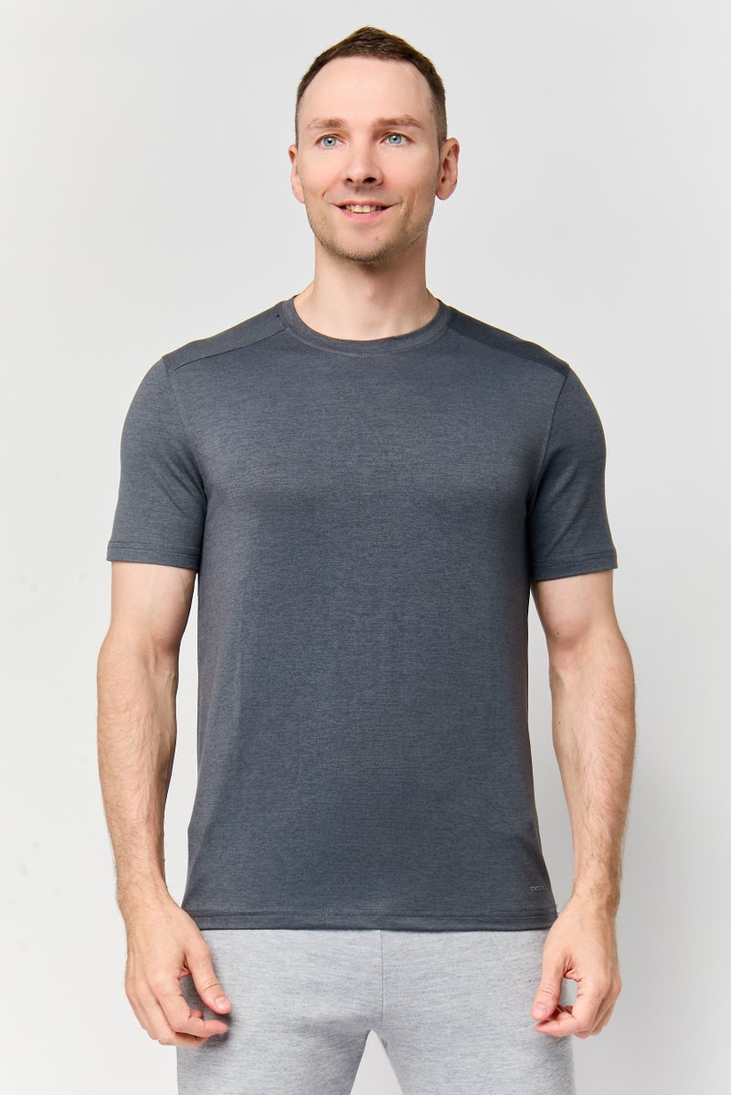 MOTION Men Sportswear Fit Short Sleeve Outdoor T-Shirt, Dark Grey - Image 1