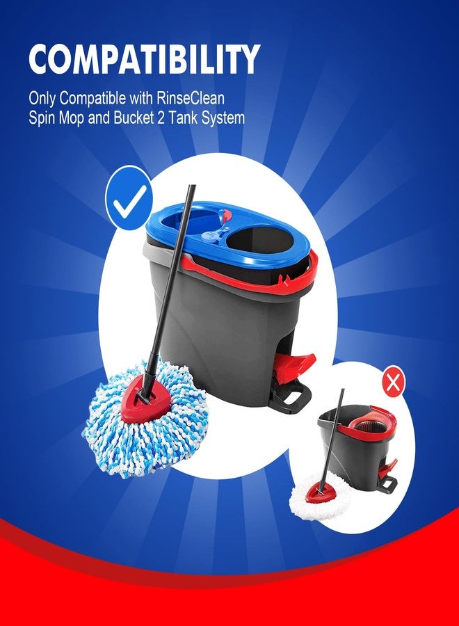 KEEPOW Mop Heads Replacements for Rinse 2 Tank System Spin Mop Replace Microfiber Refills Pads for Floor Cleaning, Easy to Replace, 5 Pack - Image 2