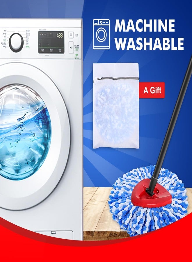 KEEPOW Mop Heads Replacements for Rinse 2 Tank System Spin Mop Replace Microfiber Refills Pads for Floor Cleaning, Easy to Replace, 5 Pack - Image 4