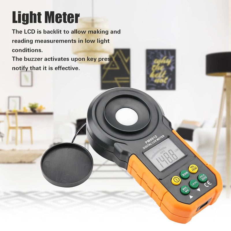 PM6612 Digital Illuminance Light Meter Luxmeter Tester High Precision 200000 Lux - Image 4