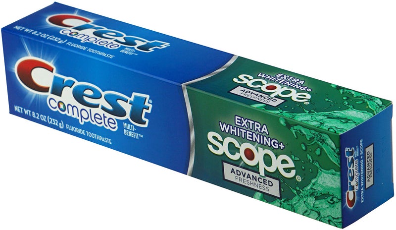 Crest Complete Multi-Benefit Fluoride Toothpaste - Extra Whitening and Scope Advanced Freshness - 8.2 oz each, 3 count - Image 4
