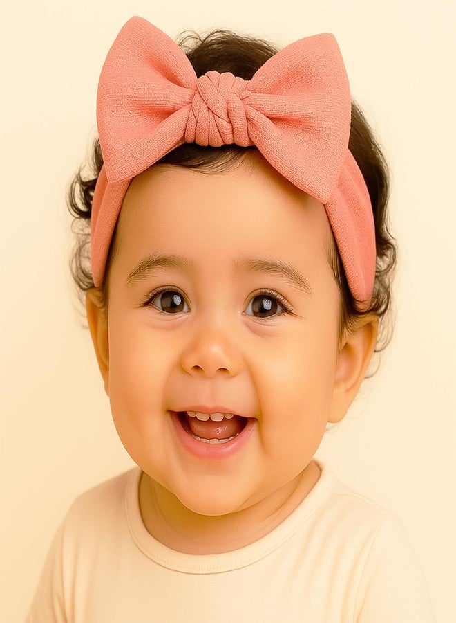 SYGA 3 Pcs Baby Headband Nylon Bow Soft Stretchable Hairband for Newborn Infant Toddler Kids For 0-3 Year (Type-C, Free Size) - Image 2