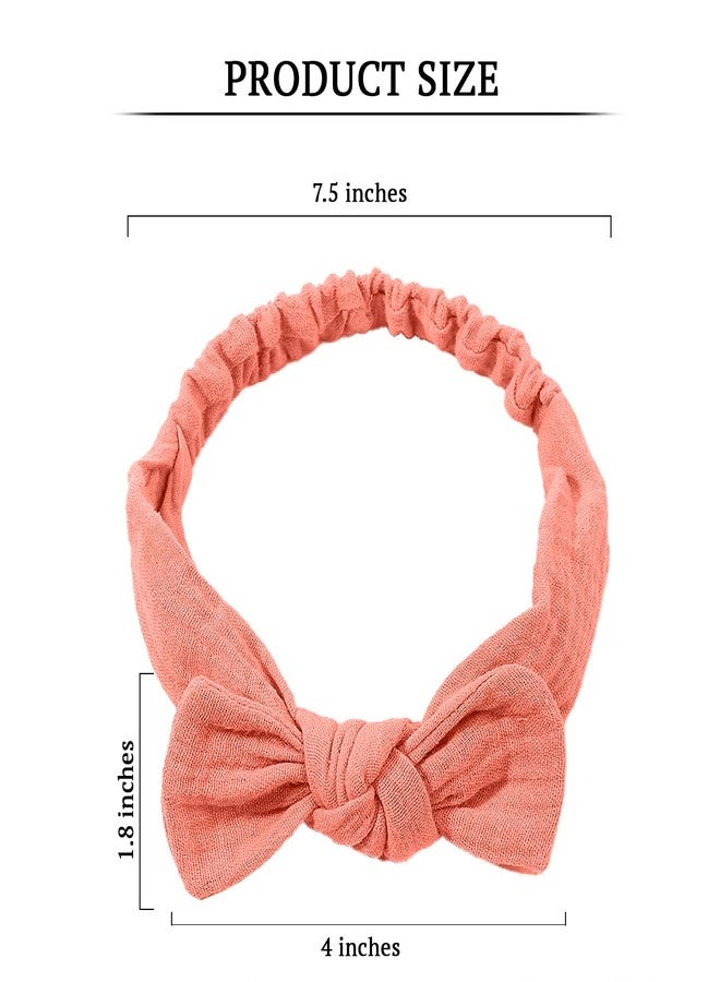 SYGA 3 Pcs Baby Headband Nylon Bow Soft Stretchable Hairband for Newborn Infant Toddler Kids For 0-3 Year (Type-C, Free Size) - Image 4