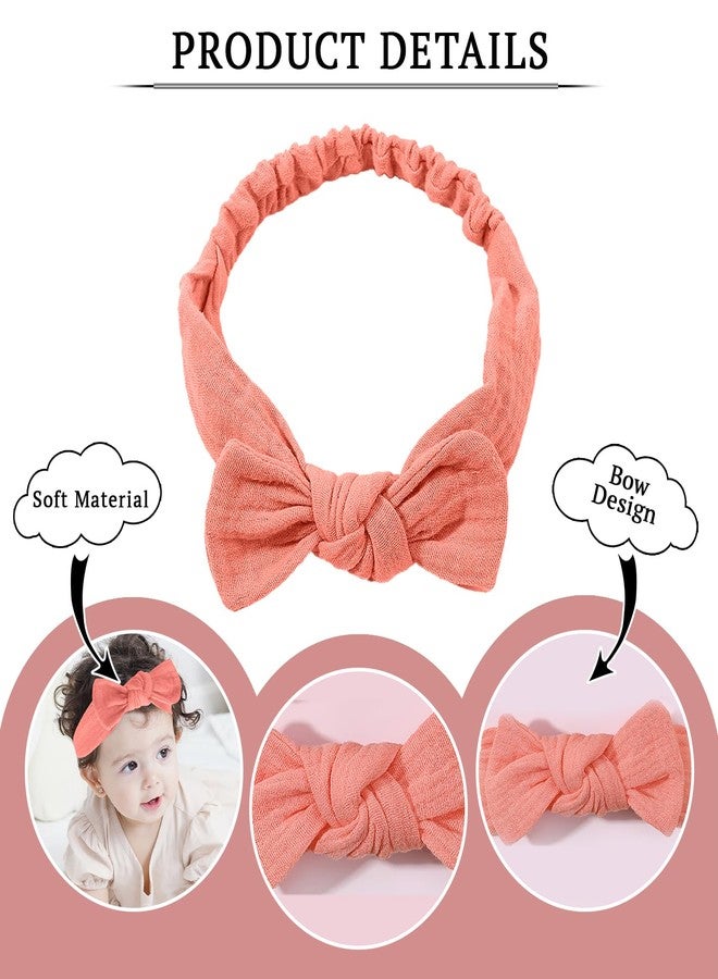 SYGA 3 Pcs Baby Headband Nylon Bow Soft Stretchable Hairband for Newborn Infant Toddler Kids For 0-3 Year (Type-C, Free Size) - Image 5