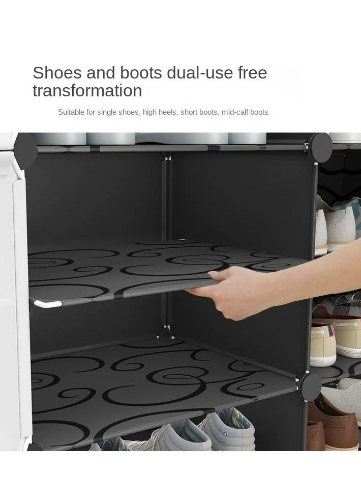 Generic 16 Cube Furniture Detachable Plastic Wardrobe Assembly Locker Clothes Cabinet Wardrobe Closets Bedroom Storage  - Image 4