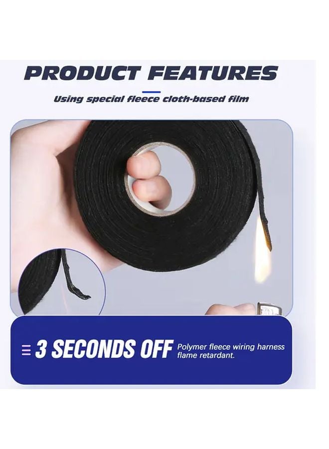 19mm x 15m Automotive Wiring Harness Tape Adhesive Fabric Tape For Car Wire Loom - Image 5