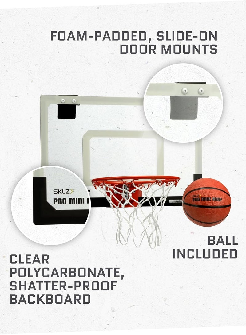 SKLZ Pro Mini Indoor Basketball Hoop - Over The Door – Portable - Great For Home, Dorms, Offices, and Gifts - Image 5