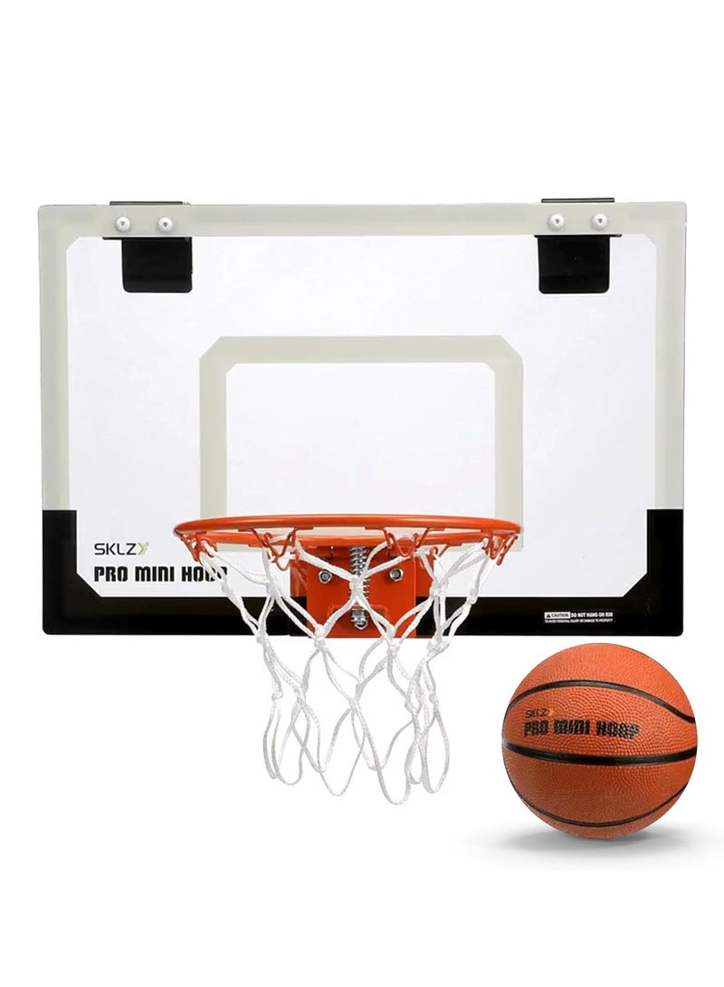 SKLZ Pro Mini Indoor Basketball Hoop - Over The Door – Portable - Great For Home, Dorms, Offices, and Gifts - Image 1