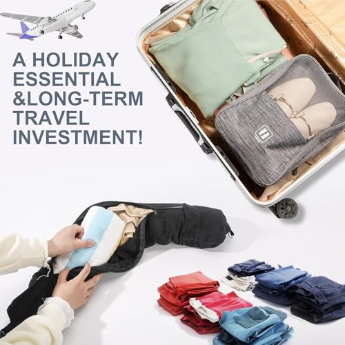 NUDFSY Neck Pillow for Travel, Neck Pillow with Adjustable Neck Size, Packable Clothing Travel Accessories for Airplane, Soft U-Shapes Travel Neck Pillow, No Filler - Image 3