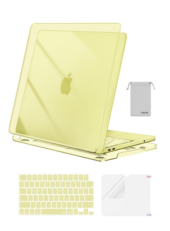 MOSISO Compatible with MacBook Neo Case 13 inch 2026 Release,Crystal Citrus