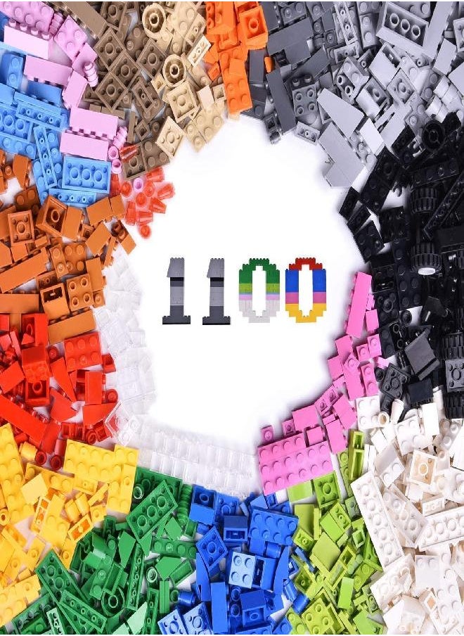 FUN LITTLE TOYS FUN LITTLE TOYS 1100 PCs Building Bricks in 17 Popular Colors and 147 Mixed Shapes, Classic Creative Building Blocks Compatible with All Major Brands, Bulk Basic Bricks Toys, Birthday Gift for Kids  - Image 4