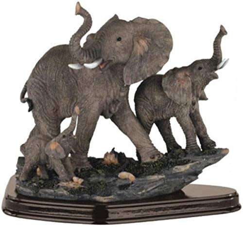 StealStreet SS-G-54070, Family of Wild Elephant Animals Figurine Statue Sculpture, Multicolor - Image 4