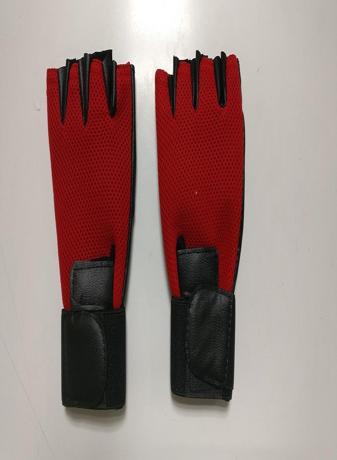 أس بي قفازات رياضية من البولي بروبيلين من إس بي، مقاس متوسط (عبوة من قطعتين، لون أحمر) - Image 1