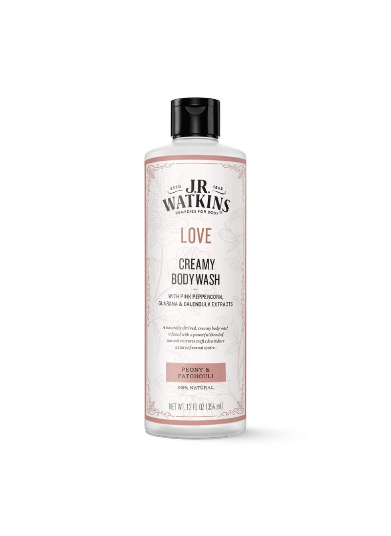 J.R.WATKINS Love Creamy Body Wash (Peony & Patchouli) 12 fl oz  - Image 1