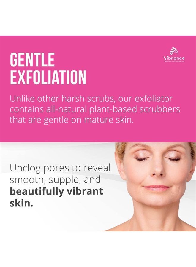 Vibriance Ultra-Gentle Exfoliating Facial Scrub and Cleanser, Unclogs Pores and Renews Skin | Sulfate-free, Paraben-free | 4 fl oz (118 ml) - Image 2