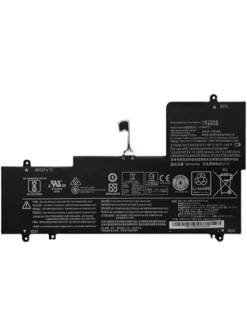 Terabyte 7.6V 53Wh 6974mAh L15L4PC2 L15M4PC2 Battery Compatible for Le.novo Ideapad Yoga 710-14IKB Series: 80V40000HH 80V40001HH 80V4002HGE - Image 1