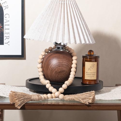 zoocatia Wood Lazy Susan Organizer Kitchen Turntable for Cabinet Farmhouse Bathroom Decor Round Decorative Tray for Vanity, Counter, Sink, Coffee Table, 10 Inch, Black - Image 3