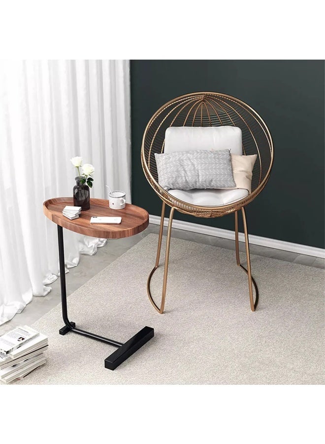 متجر ان زون طقم طاولات جانبية عصرية على شكل حرف C للأريكة والسرير من الخشب والمعدن 45x30x60سم مجموعة من 4 قطع - Image 5
