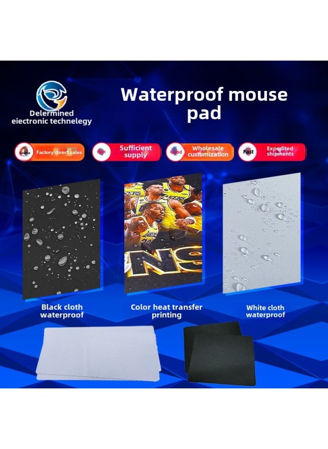 Generic - Color Advertising Mouse Pad Custom Large Table Pad Printed Logo Technology Cloth Waterproof Blank Mouse Pad Wholesale-Color:Ordinary Jiaji Cloth (customized Color)-Pattern:300*750*4 - Image 1